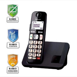 TELEFONO INALAMBRICO DECT PERSONAS MAYORES NEGRO PANASONIC