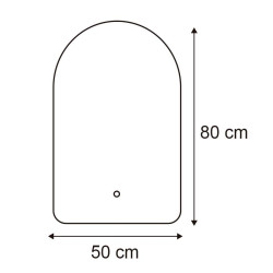 ESPEJO DE BANO LED 50X80 CM SERIE MAHE BENOTTI