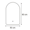 ESPEJO DE BANO LED 50X80 CM SERIE MAHE BENOTTI