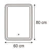 ESPEJO DE BANO LED 80X60 CM SERIE MIKONOS BENOTTI