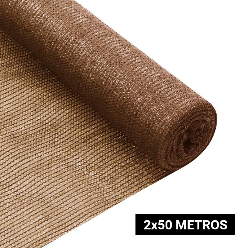 MALLA DE SOMBREO MARRON 2X50 MTS DONNA GARDEN