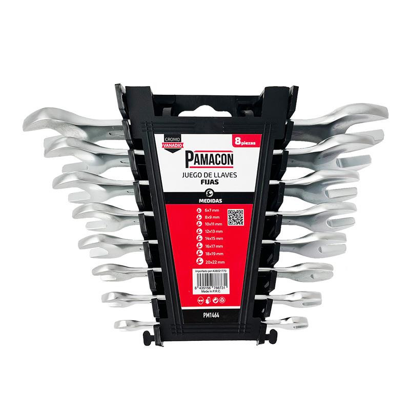 JUEGO LLAVES FIJAS 6 22MM 8 PCS PAMACON