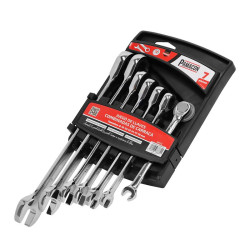JUEGO 7 PCS LLAVES 8 19MM COMBINADAS DE TRINQUETE PAMACON