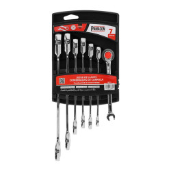 JUEGO 7 PCS LLAVES 8 19MM COMBINADAS DE TRINQUETE PAMACON