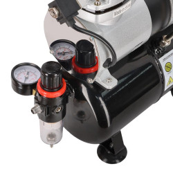 COMPRESOR DE AEROGRAFO DOBLE PISTON CON DEPOSITO FARGO TOOLS