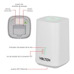 KIT 2 CAMARAS WIFI RECARGABLES TIPO BULLET ALARMA NVR 4MP VOLTEN