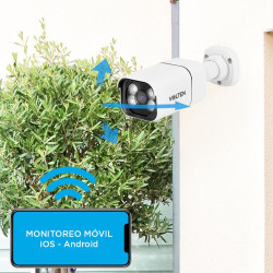 CAMARA DE SEGURIDAD SMART HD TIPO BULLET VISION NOCTURNA 8MP VOLTEN