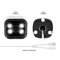 CAMARA DE SEGURIDAD SMART HD TIPO BULLET VISION NOCTURNA 8MP VOLTEN