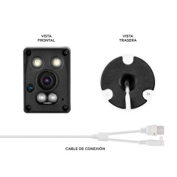 CAMARA DE SEGURIDAD TIPO BULLET ALARMA 3MP AUDIO PROYECTOR VOLTEN