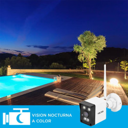CAMARA DE SEGURIDAD TIPO BULLET ALARMA 3MP AUDIO PROYECTOR VOLTEN