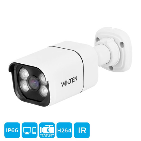 CAMARA DE SEGURIDAD SMART HD TIPO BULLET VISION NOCTURNA 4MP VOLTEN