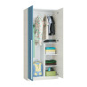 ARMARIO 2P JUVENIL 200X90X52CM BLANCO ALPES AZUL MOMI
