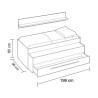 CAMA DOBLE 1 CAJON ESTANTE 65X199X96CM BL ALPES AZUL MOMI