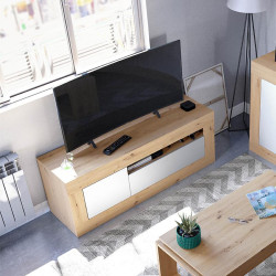 MUEBLE TV CON 2 PUERTAS 53X139X42CM BL ARTIK R NODI MOMI