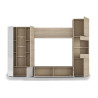 MODULO SALON TV 185X260X42CM BL BRILLO ROBLE CANADIAN MOMI
