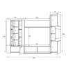 MODULO SALON TV 185X260X42CM BL BRILLO ROBLE CANADIAN MOMI