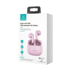 AURICULARES INALAMBRICOS BLUETOOTH SERIE BT52 CON ESTUCHE ROSA USAMS