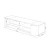 MUEBLE TV CON 4 PUERTAS 36X138X42CM GRIS ANTRACITA R ALASKA MOMI