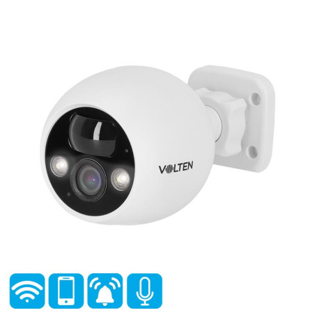 CAMARA DE SEGURIDAD HD TIPO BULLET ALARMA 3MP VOLTEN