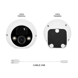 CAMARA DE SEGURIDAD HD TIPO BULLET ALARMA 3MP VOLTEN