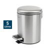 PAPELERA DE BANO INOX 5 LITROS ACABADO BRILLO BENOTTI