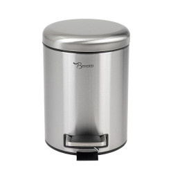 PAPELERA DE BANO INOX 5 LITROS ACABADO BRILLO BENOTTI