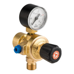 REDUCTOR DE PRESION GAS CGA600 CON MANOMETRO LP SET 200 OXYTURBO