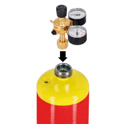 REDUCTOR DE PRESION MINI CO2 2 MEDIDORES OXYTURBO