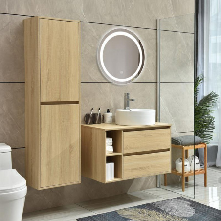 MUEBLE BANO SERIE TAJINASTE GABINETE 80X46X50CM ESPEJO 60X60CM BENOTTI