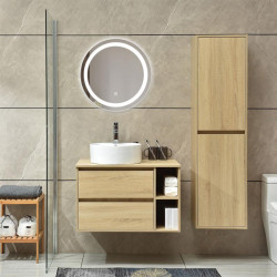 MUEBLE BANO SERIE TAJINASTE GABINETE 80X46X50CM ESPEJO 60X60CM BENOTTI