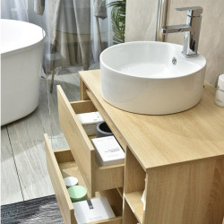 MUEBLE BANO SERIE TAJINASTE GABINETE 80X46X50CM ESPEJO 60X60CM BENOTTI