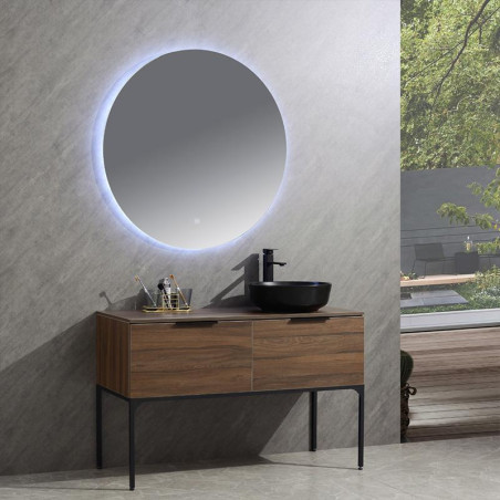 MUEBLE BANO SERIE CALENDULA GABINETE 120X48X80CM ESPEJO 100X100CM BENOTTI