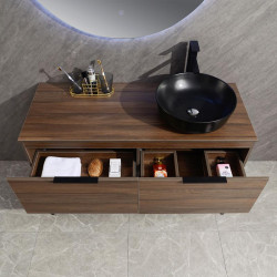 MUEBLE BANO SERIE CALENDULA GABINETE 120X48X80CM ESPEJO 100X100CM BENOTTI