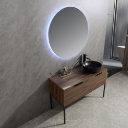 MUEBLE BANO SERIE CALENDULA GABINETE 120X48X80CM ESPEJO 100X100CM BENOTTI