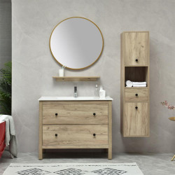 MUEBLE BANO SERIE LIRIO GABINETE 100X48X82CM ESPEJO 75X75CM BENOTTI