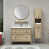 MUEBLE BANO SERIE LIRIO GABINETE 100X48X82CM ESPEJO 75X75CM BENOTTI