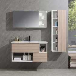 MUEBLE BANO SERIE GARDENIA GABINETE 100X46X54CM ESPEJO 100X50X15CM BENOTTI