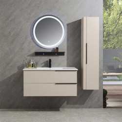 MUEBLE BANO SERIE AZUCENA GABINETE 100X46X50CM ESPEJO 70X70CM BENOTTI