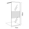 MAMPARA DUCHA PANEL 1 HOJA CRISTAL FIJO SERIE MIAMI BENOTTI 195X70CM 8M