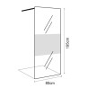 MAMPARA DUCHA PANEL 1 HOJA CRISTAL FIJO SERIE MIAMI BENOTTI 195X80CM 8M
