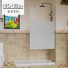 MAMPARA DUCHA 1 HOJA CRISTAL FIJO SERIE MIAMI BENOTTI 195X100CM 8MM