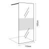 MAMPARA DUCHA 1 HOJA CRISTAL FIJO SERIE MIAMI BENOTTI 195X110CM 8MM