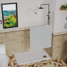MAMPARA DUCHA 1 HOJA CRISTAL FIJO SERIE MIAMI BENOTTI 195X120CM 8MM