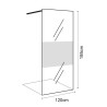 MAMPARA DUCHA 1 HOJA CRISTAL FIJO SERIE MIAMI BENOTTI 195X120CM 8MM