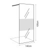 MAMPARA DUCHA 1 HOJA CRISTAL FIJO SERIE MIAMI BENOTTI 195X140CM 8MM