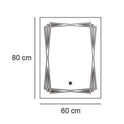 ESPEJO DE BANO LED 60X80 CM SERIE MORROCOY BENOTTI