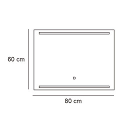 ESPEJO DE BANO LED 80X60 CM SERIE DOMINICA BENOTTI