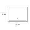 ESPEJO DE BANO LED 80X60 CM SERIE DOMINICA BENOTTI