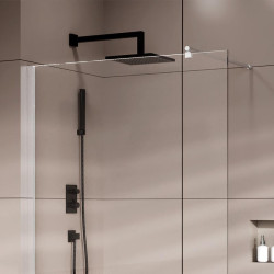 MAMPARA DUCHA PANEL 1 HOJA CRISTAL FIJO SERIE MIAMI BENOTTI 195X110CM 8MM