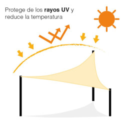 TOLDO VELA TRIANGULAR 36X36X36 MT BEIGE DONNA GARDEN